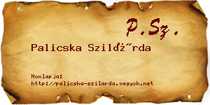 Palicska Szilárda névjegykártya